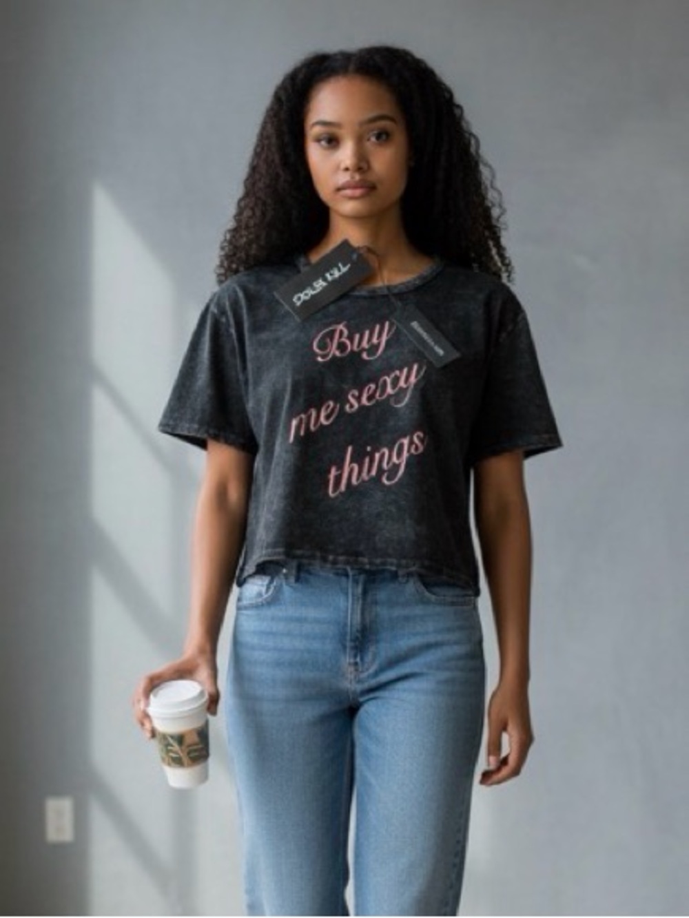 Buy Me Sexy Thing Graphic Crop Top from the brand Generation Kiss size XXL - Picture 4 of 4